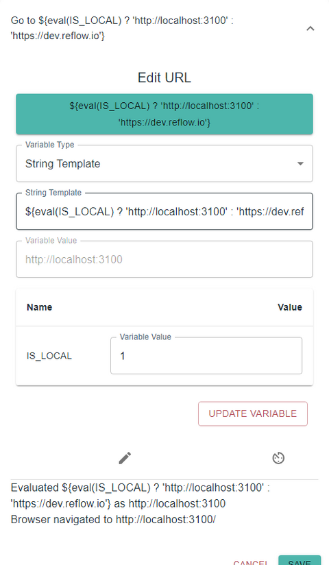 Edit Variable