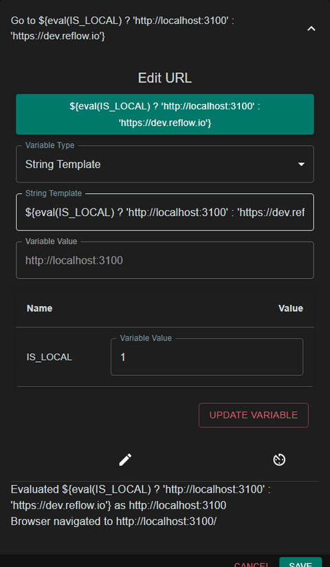 Edit Variable