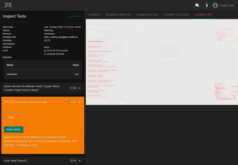 Inspect Visual Assertions