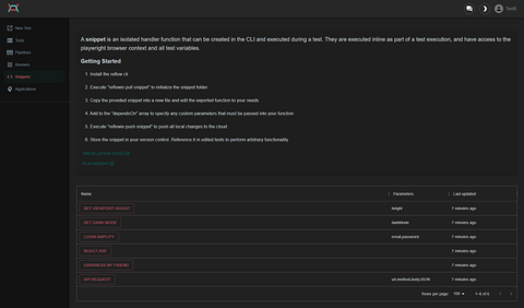 Snippets List